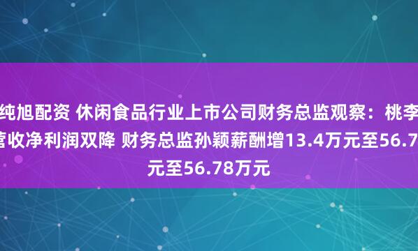 纯旭配资 休闲食品行业上市公司财务总监观察：桃李面包营收净利润双降 财务总监孙颖薪酬增13.4万元至56.78万元